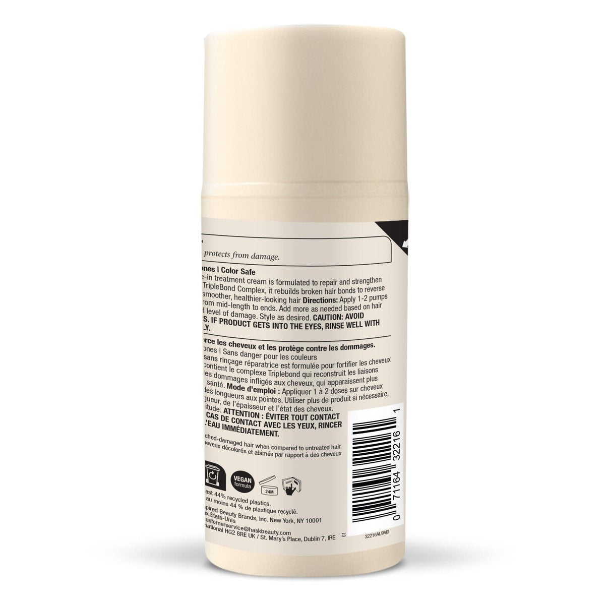 HASK Bond Building Leave-In Treatment Cream with TripleBond Complex & Argan Oil - Repairs Damage, Prevents Breakage, Adds Moisture - Sulfate-Free, Cruelty-Free, Color-Safe - 3.3 oz - görsel 9