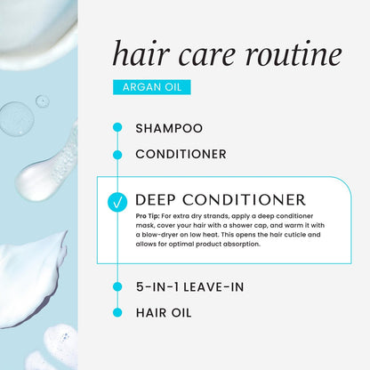 HASK Argan Oil Repairing Deep Conditioner - Color Safe, Sulfate Free & Paraben Free - 8 Fl Oz