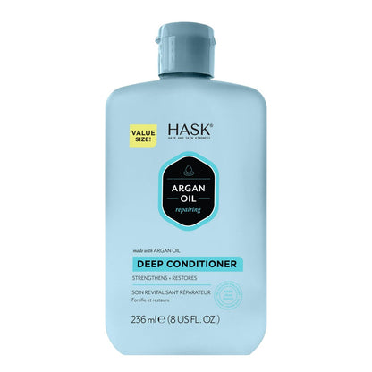 HASK Argan Oil Repairing Deep Conditioner - Color Safe, Sulfate Free & Paraben Free - 8 Fl Oz