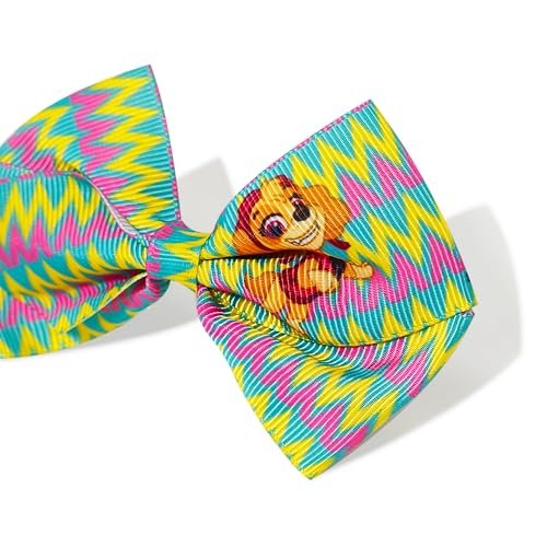 LUV HER Paw Patrol Alligator Hair Clips for Kids – 7-Pack Non-Slip 4-Inch Hair Bows – Girls Hair Accessories with Rescue Pup Prints – Ages 3+ – Non-Toxic Material Avelisse