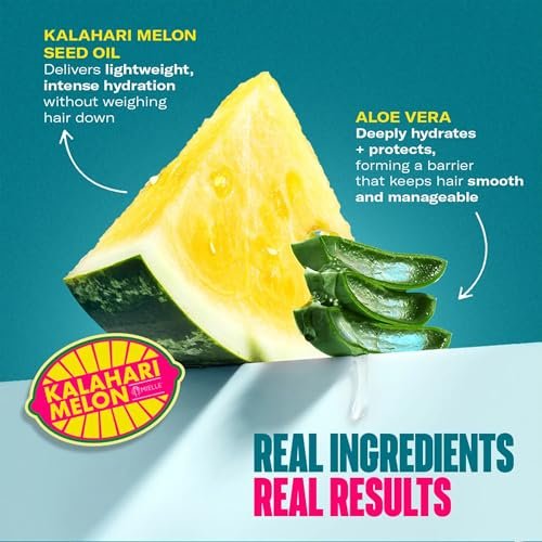 Mielle Organics Kalahari Melon & Aloe Vera Multi-Tasking Leave In Conditioner Spray - 3-in-1 Hair Detangler, Curl Refresher & Moisturizer for Dry, Curly & Textured Hair, 6.7 oz - görsel 7