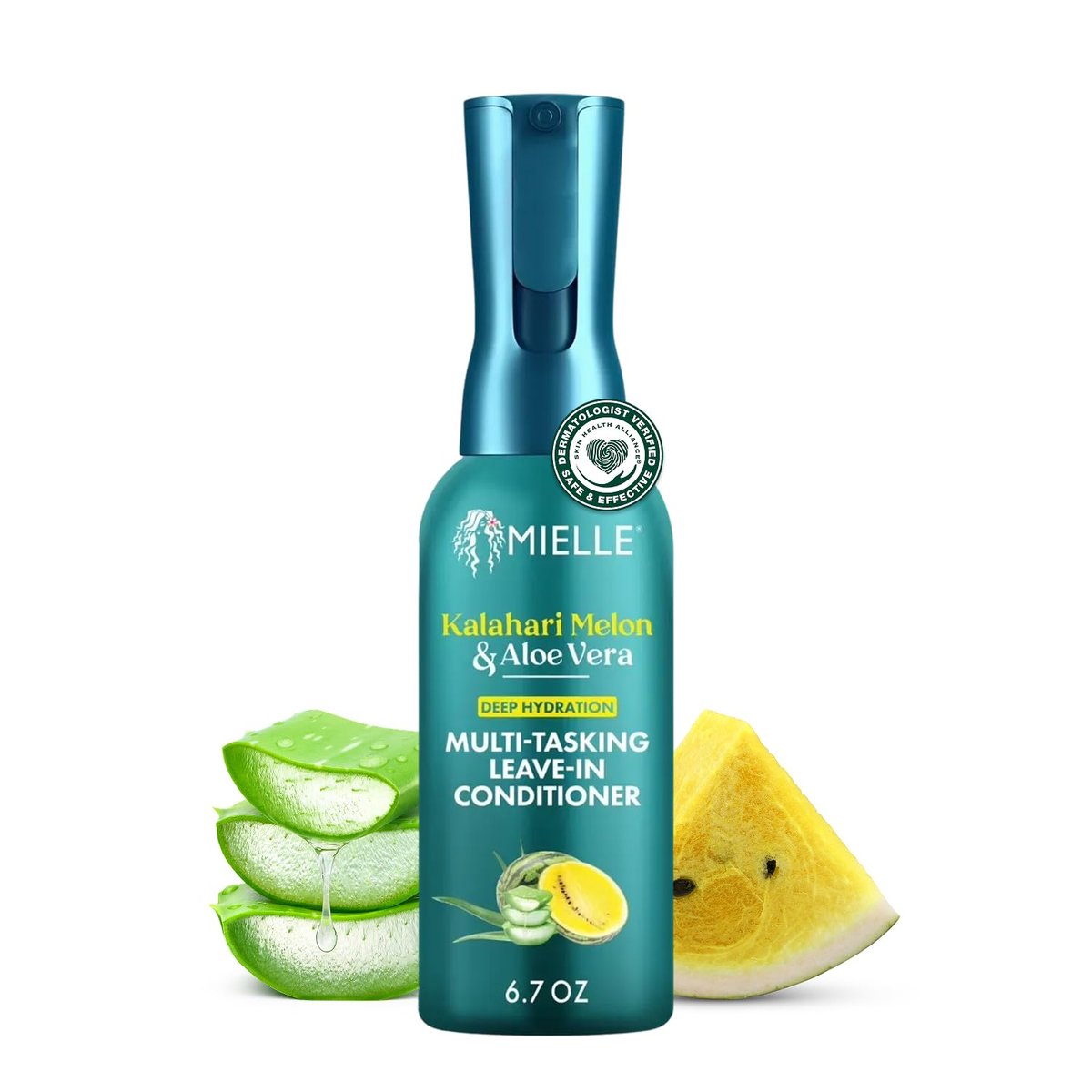 Mielle Organics Kalahari Melon & Aloe Vera Multi-Tasking Leave In Conditioner Spray - 3-in-1 Hair Detangler, Curl Refresher & Moisturizer for Dry, Curly & Textured Hair, 6.7 oz - görsel 2