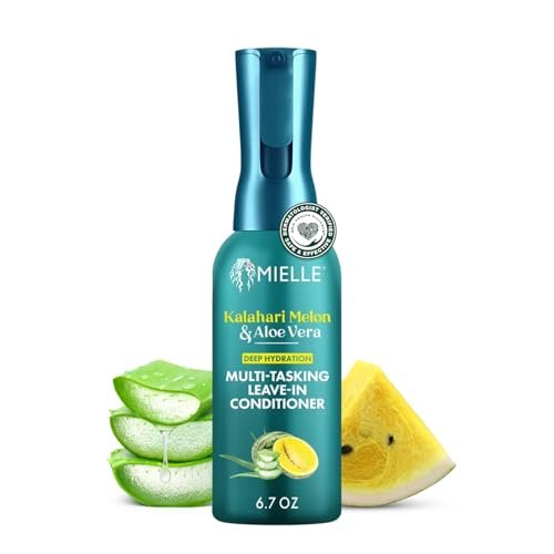 Mielle Organics Kalahari Melon & Aloe Vera Multi-Tasking Leave In Conditioner Spray - 3-in-1 Hair Detangler, Curl Refresher & Moisturizer for Dry, Curly & Textured Hair, 6.7 oz - görsel 1