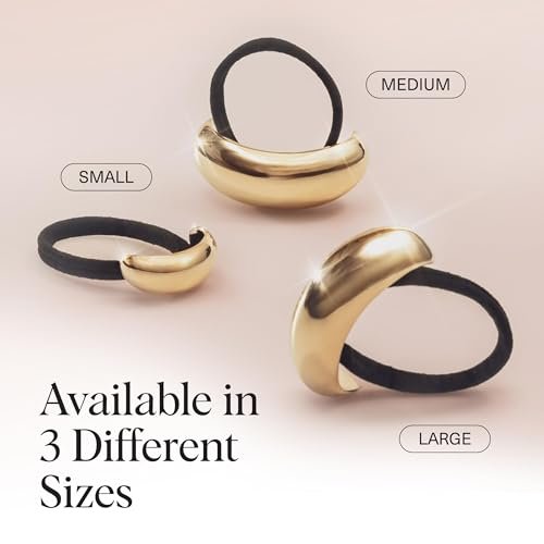 Kitsch Gold Hair Cuff - Small Metal Ponytail Cuff for Braids, Updos & Everyday Hairstyles | Durable & Elegant Hair Tie for Women | 1pc Avelisse