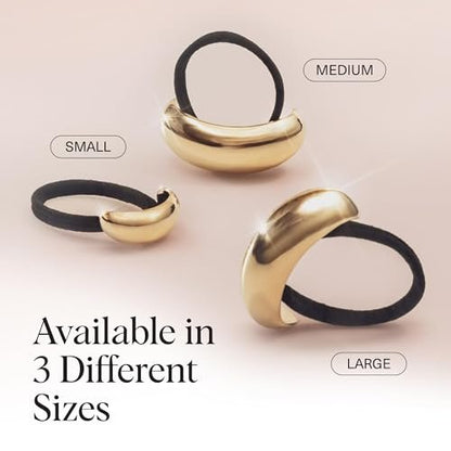 Kitsch Gold Hair Cuff - Small Metal Ponytail Cuff for Braids, Updos & Everyday Hairstyles | Durable & Elegant Hair Tie for Women | 1pc Avelisse