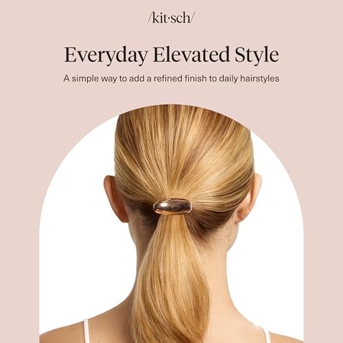 Kitsch Gold Hair Cuff - Small Metal Ponytail Cuff for Braids, Updos & Everyday Hairstyles | Durable & Elegant Hair Tie for Women | 1pc Avelisse
