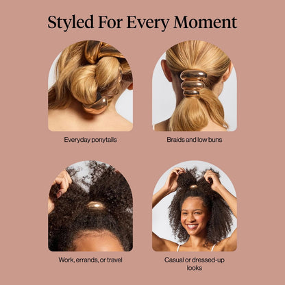 Kitsch Gold Hair Cuff - Small Metal Ponytail Cuff for Braids, Updos & Everyday Hairstyles | Durable & Elegant Hair Tie for Women | 1pc Avelisse