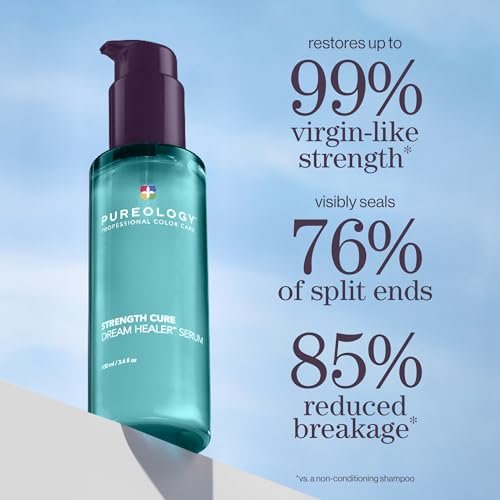 Pureology Strength Cure Dream Healer Hair Serum – Lightweight Leave-In Treatment for Split End Repair, Smoothing & Strengthening Heat Protectant, Vegan, 3.4 Fl Oz Avelisse