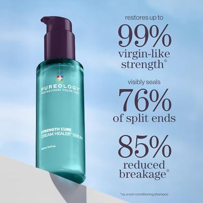 Pureology Strength Cure Dream Healer Hair Serum – Lightweight Leave-In Treatment for Split End Repair, Smoothing & Strengthening Heat Protectant, Vegan, 3.4 Fl Oz Avelisse