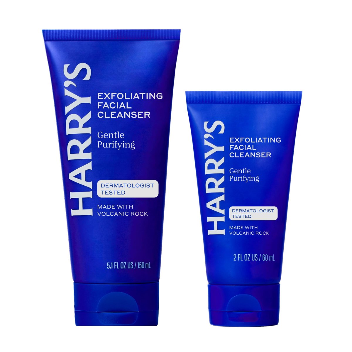 Harry's Exfoliating Face Wash for Men – Gentle Facial Cleanser with Volcanic Rock Exfoliant, 7.1 Fl. Oz (Pack of 2), Home and Travel Bundle TSA Approved - görsel 1