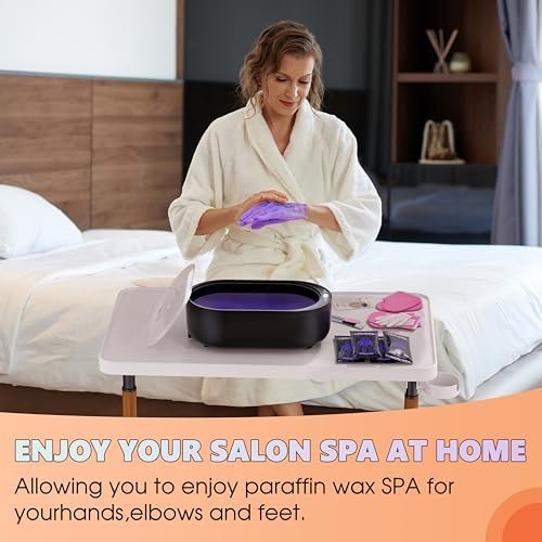 Achzzy Paraffin Wax Machine for Hands and Feet - 2000ml Thermostatic Warmer with Temperature & Reservation Mode, Nourishing Moisturizing Home Spa (Dark Gray) Avelisse