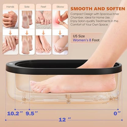 Achzzy Paraffin Wax Machine for Hands and Feet - 2000ml Thermostatic Warmer with Temperature & Reservation Mode, Nourishing Moisturizing Home Spa (Dark Gray) Avelisse