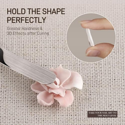 GAOY White 3D Sculpting Gel for Nail Art – 15g Hard Non-Sticky Carving Gel for Molding & Building