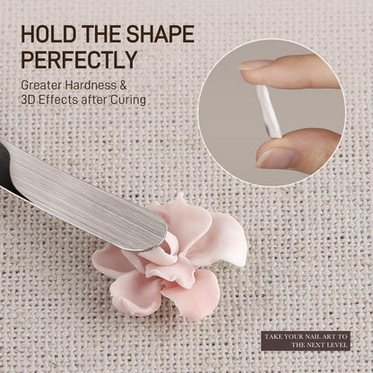 GAOY White 3D Sculpting Gel for Nail Art – 15g Hard Non-Sticky Carving Gel for Molding & Building
