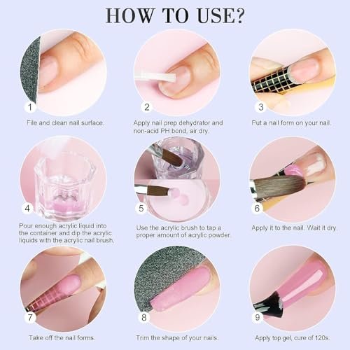 MUSILAN Monomer Acrylic Nail Liquid - 300ml Professional Acrylic Liquid for Powder System, Quick Dry Time for Beginners & Nail Techs Avelisse