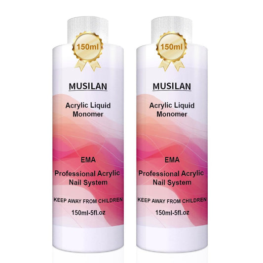 MUSILAN Monomer Acrylic Nail Liquid - 300ml Professional Acrylic Liquid for Powder System, Quick Dry Time for Beginners & Nail Techs Avelisse