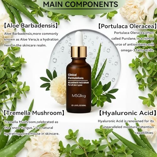 MSGBcg Ageless Rejuvenate Face Serum (Pack of 3) - Anti Wrinkle Firming Serum with 12% Vitamin C & 1% Hyaluronic Acid for All Skin Types Avelisse