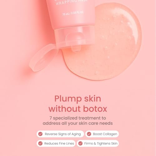 QUIA Collagen Wrapping Mask 75ml - Clinical +92% Firmer Appearance - Overnight Glass Skin Peel Off - Korean Skincare - All Skin Types Avelisse