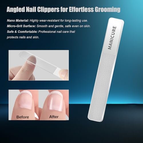 Heavy-Duty 4 PCS Nail Clippers Set with Case – Sharp High-Carbon Steel Blades for Hard Nails, Portable Grooming Tool for Men & Women, Great Christmas Gift, Stocking Stuffers Idea - görsel 14