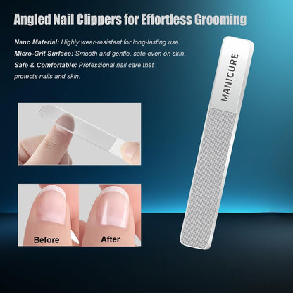 Heavy-Duty 4 PCS Nail Clippers Set with Case – Sharp High-Carbon Steel Blades for Hard Nails, Portable Grooming Tool for Men & Women, Great Christmas Gift, Stocking Stuffers Idea