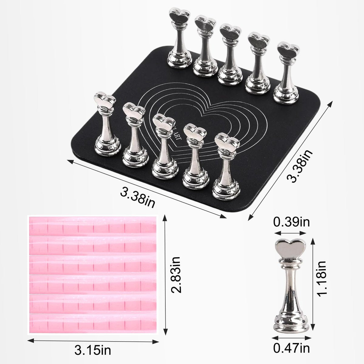 ANGNYA Nail Stand for Press Ons – Super Magnetic Base with Reusable Putty for Painting & Display, Home DIY Salon Supplies (Grey, 3.38x3.38in) - görsel 7