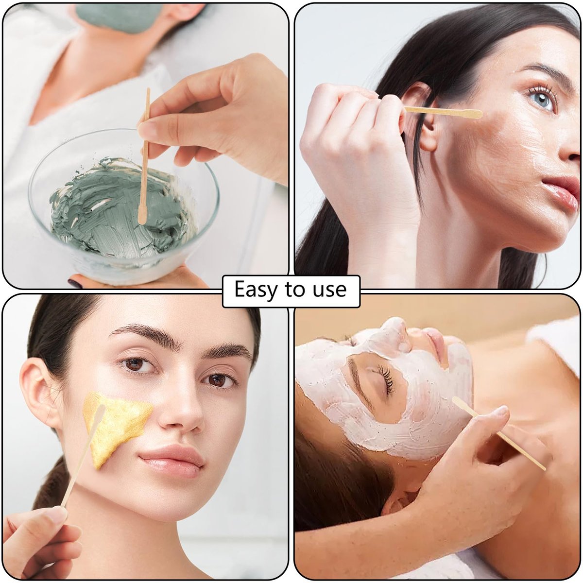 1200 Pcs Wooden Wax Sticks - Small Wax Spatulas Applicator for Hair Removal, Eyebrow, Lip, Nose, Brow - görsel 5