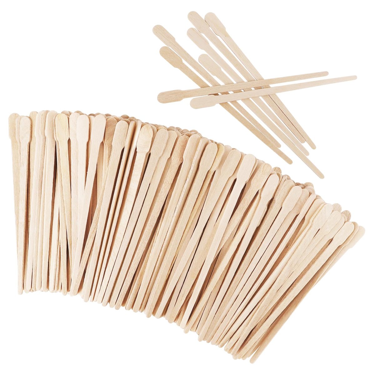1200 Pcs Wooden Wax Sticks - Small Wax Spatulas Applicator for Hair Removal, Eyebrow, Lip, Nose, Brow - görsel 1