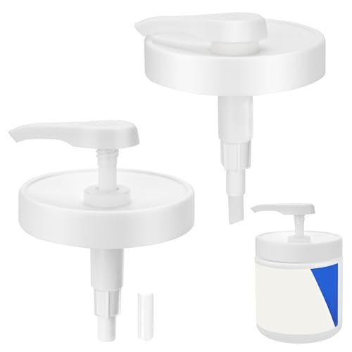 Universal Pump Lid for CeraVe Moisturizing Cream 19oz (2 Pack) - Cream Pump Dispenser for 3.3 Inch Diameter Mouth Jars - görsel 1