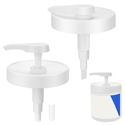 Universal Pump Lid for CeraVe Moisturizing Cream 19oz (2 Pack) - Cream Pump Dispenser for 3.3 Inch Diameter Mouth Jars