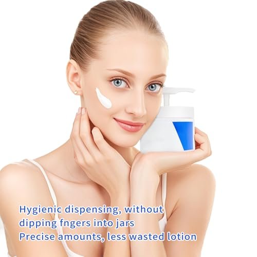 Universal Pump Lid for CeraVe Moisturizing Cream 19oz (2 Pack) - Cream Pump Dispenser for 3.3 Inch Diameter Mouth Jars - görsel 7