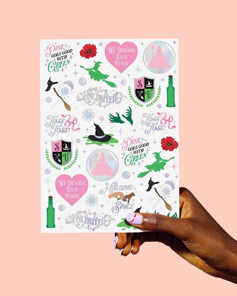 xo, Fetti Pink + Green Witch Temporary Tattoos - 50 Iridescent Foil Pieces | Birthday Party Favor, Kids Wizard Activity - görsel 10