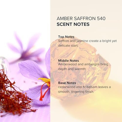 Anthology Amber Saffron 540 Roll On Perfume Oil - 0.3 oz (9 ml) Woody Amber Floral Clean Cruelty-Free Fragrance Avelisse