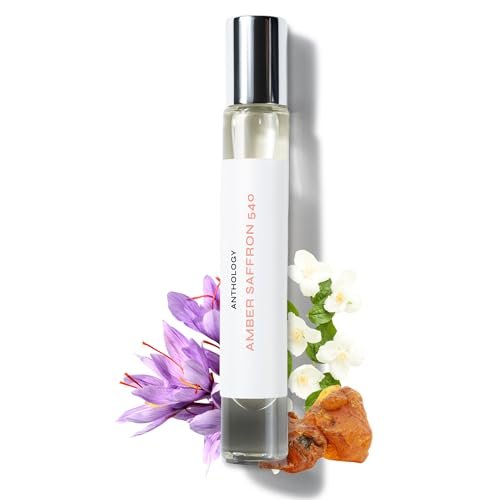 Anthology Amber Saffron 540 Roll On Perfume Oil - 0.3 oz (9 ml) Woody Amber Floral Clean Cruelty-Free Fragrance Avelisse