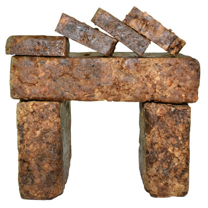 Plant Guru Raw African Black Soap 5 oz. Bar - Pure & Natural Traditional Skincare for Face, Body & Hair | Handmade Cleanser for All Skin Types Imported From Ghana