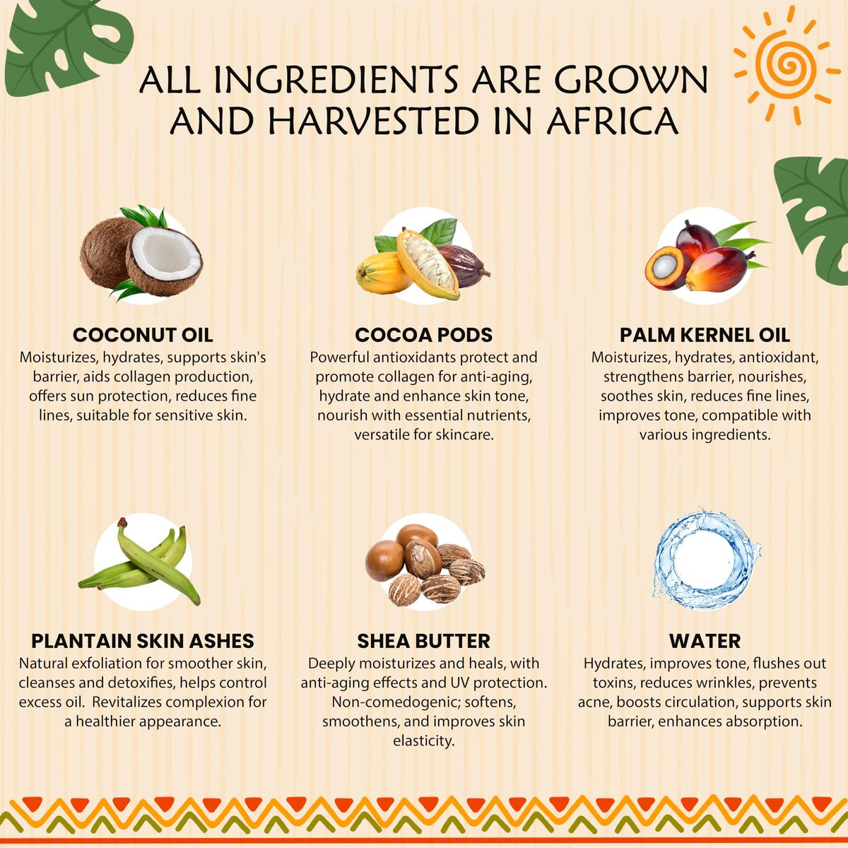 Plant Guru Raw African Black Soap 5 oz. Bar - Pure & Natural Traditional Skincare for Face, Body & Hair | Handmade Cleanser for All Skin Types Imported From Ghana - görsel 7