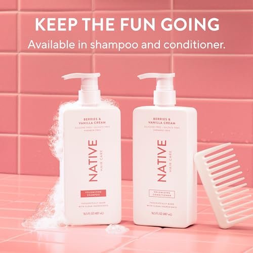 Native Vanilla & Cactus Flower Shampoo and Conditioner Set – Naturally Derived, Sulfate-Free & Dye-Free for All Hair Types – 2-Pack (16.5 Fl Oz Each) - görsel 10