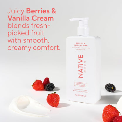 Native Volumizing Conditioner Berries & Vanilla Cream - 16.5 fl oz | Sulfate-Free & Paraben-Free