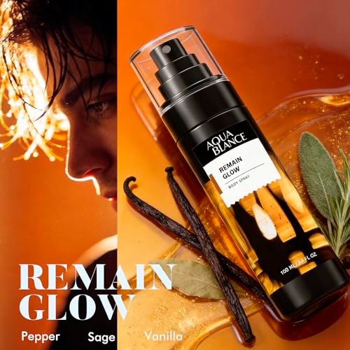 AQUA BLANCE Body Spray for Men - Long Lasting Refreshing Spray, Pack of 3 (Spice Voltage, Cold Signal, Remain Glow), 3.4 Fl Oz Each Avelisse