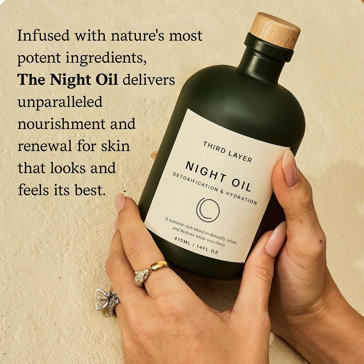 Third Layer Castor Oil Body Oil – 100% Organic, Cold-Pressed, Hexane-Free with Magnesium & Frankincense for Skin Hydration & Evening Self-Care, Night Oil (14 fl oz) Avelisse