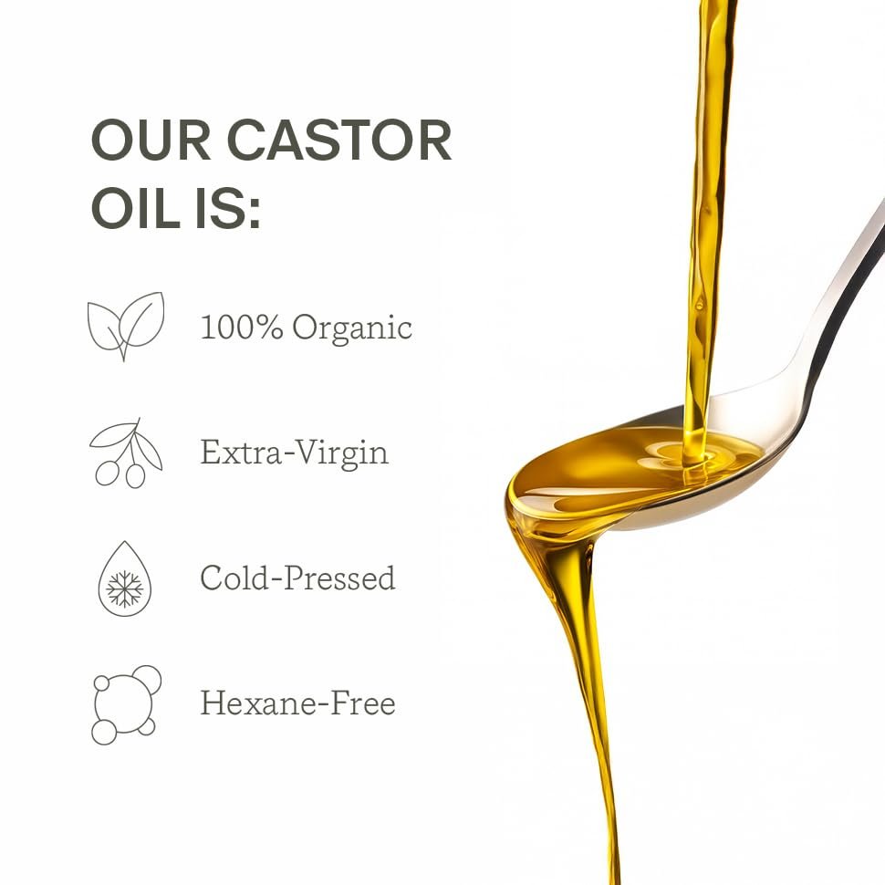 Third Layer Castor Oil Body Oil – 100% Organic, Cold-Pressed, Hexane-Free with Magnesium & Frankincense for Skin Hydration & Evening Self-Care, Night Oil (14 fl oz) Avelisse