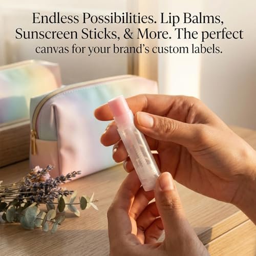 RAINFLOW 50 PCS Lip Balm Tubes - 5 g Twist-up Empty Lip Gloss Containers, BPA Free & Leak Free, Clear Lipstick Tubes with White Caps for DIY Homemade Lip Balms, Chapsticks, Solid Perfume - görsel 6
