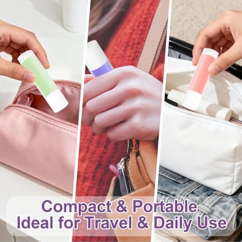 RAINFLOW 50 PCS Lip Balm Tubes - 5 g Twist-up Empty Lip Gloss Containers, BPA Free & Leak Free, Clear Lipstick Tubes with White Caps for DIY Homemade Lip Balms, Chapsticks, Solid Perfume - görsel 12