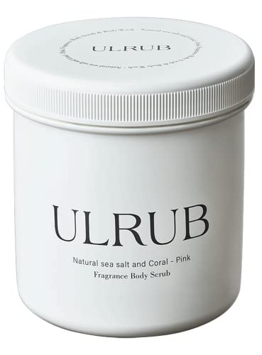 ULRUB Body Scrub 460g - Perfumed Exfoliator for Dark Spots, Intimate Areas, Knees, Arms, Elbows, Heels with CICA Extract, Placenta, Vitamin C - Japanese Body Smoother for Women Avelisse