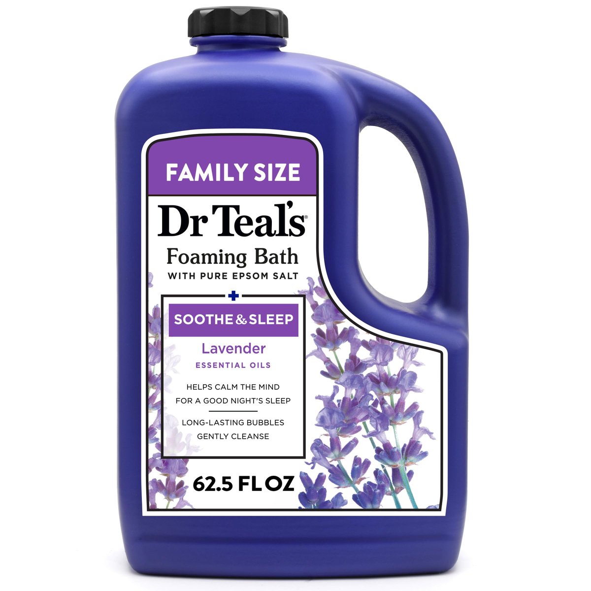 Dr Teal's Foaming Bath with Pure Epsom Salt, Soothe & Sleep with Lavender, 62.5 fl oz Avelisse
