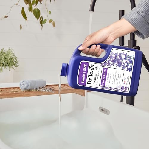 Dr Teal's Foaming Bath with Pure Epsom Salt, Soothe & Sleep with Lavender, 62.5 fl oz Avelisse
