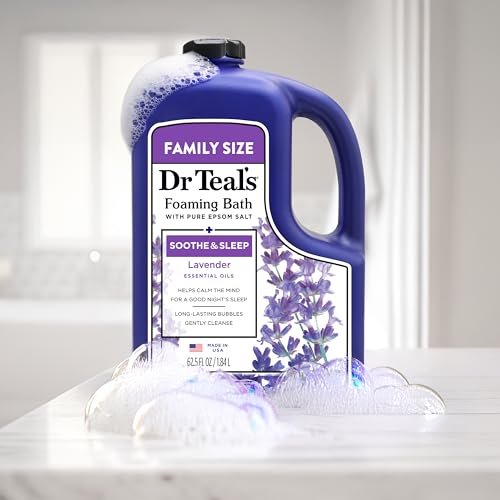 Dr Teal's Foaming Bath with Pure Epsom Salt, Soothe & Sleep with Lavender, 62.5 fl oz Avelisse