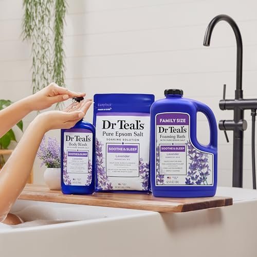 Dr Teal's Foaming Bath with Pure Epsom Salt, Soothe & Sleep with Lavender, 62.5 fl oz Avelisse