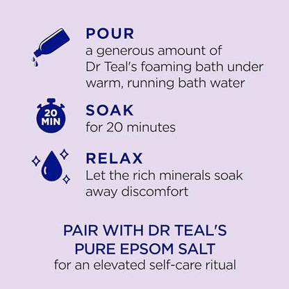 Dr Teal's Foaming Bath with Pure Epsom Salt, Soothe & Sleep with Lavender, 62.5 fl oz Avelisse
