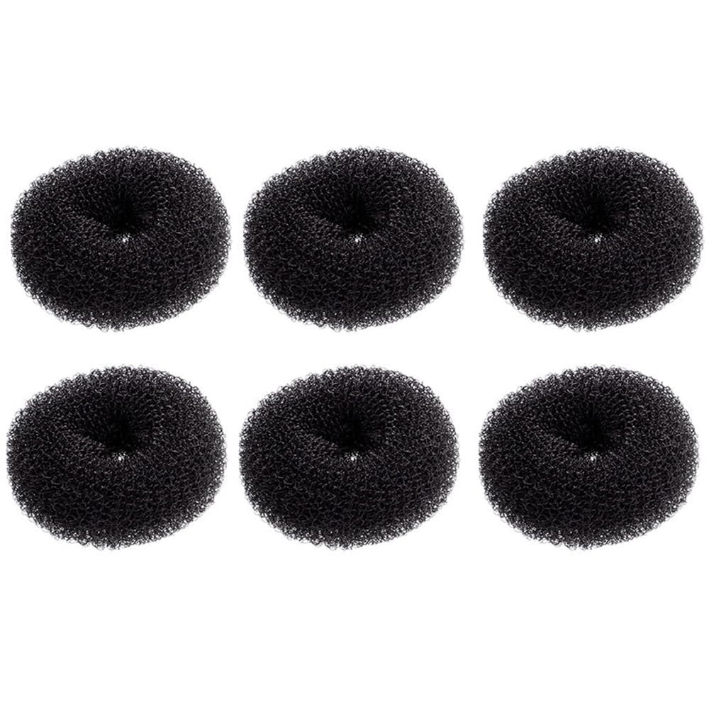 Extra Small Hair Bun Maker for Kids – 6 Pack Mini Chignon Donut Sock Bun Form for Short & Thin Hair (2 Inch, Black) - görsel 11