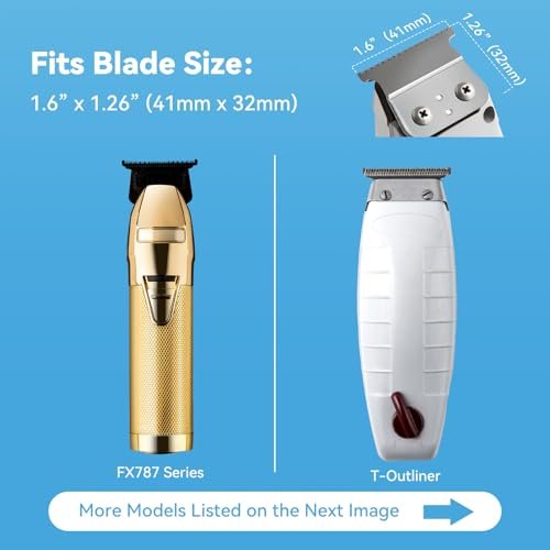 6-Pack Hair Clipper Guards Compatible with Baybliss FX787 and Andis T Outliner G, GO, GTO, ORL, LS2, LS3, PLS, PMT-1, RT-1, SLII Trimmer Guards - 1/16" to 3/8" Black - görsel 6